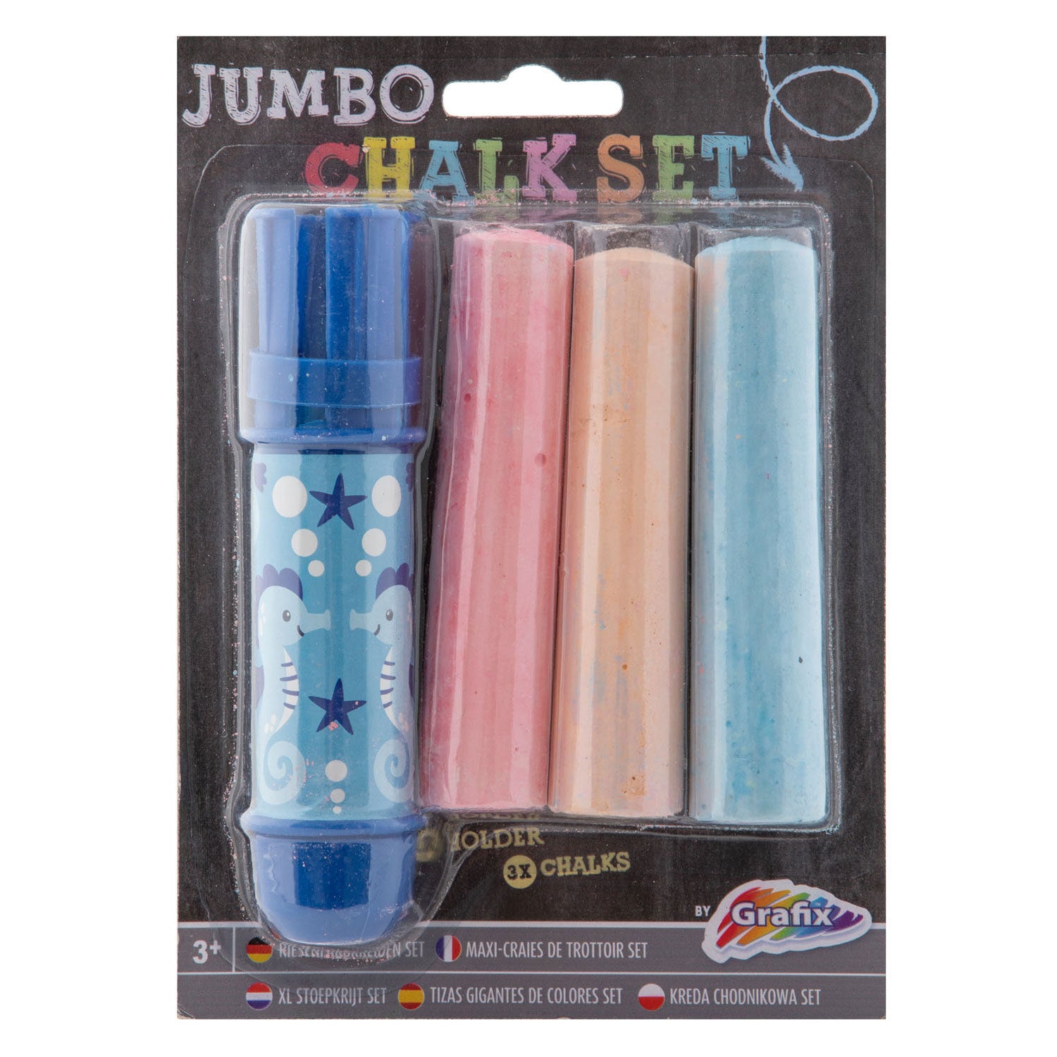 Creative Craft Group Jumbo Kreidehalter + Kreide, 3 Stück.