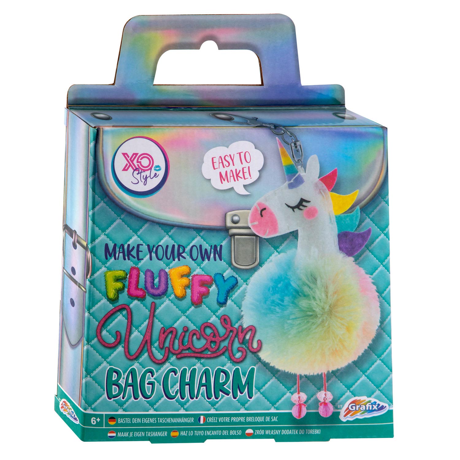 Grafix maak je eigen fluffy hanger - eenhoorn