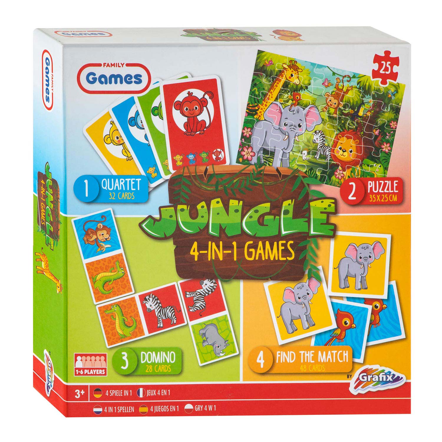 Grafix spellendoos 4in1 jungle
