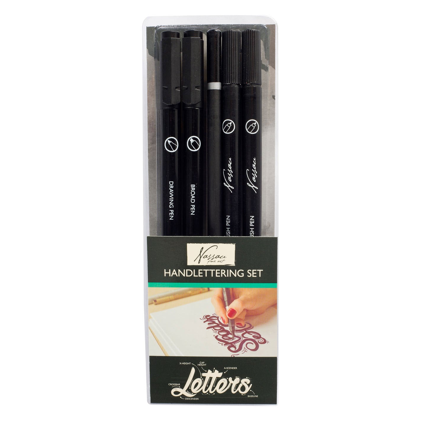 Creative Craft Group Nassau Handlettering-Set, 5-teilig.