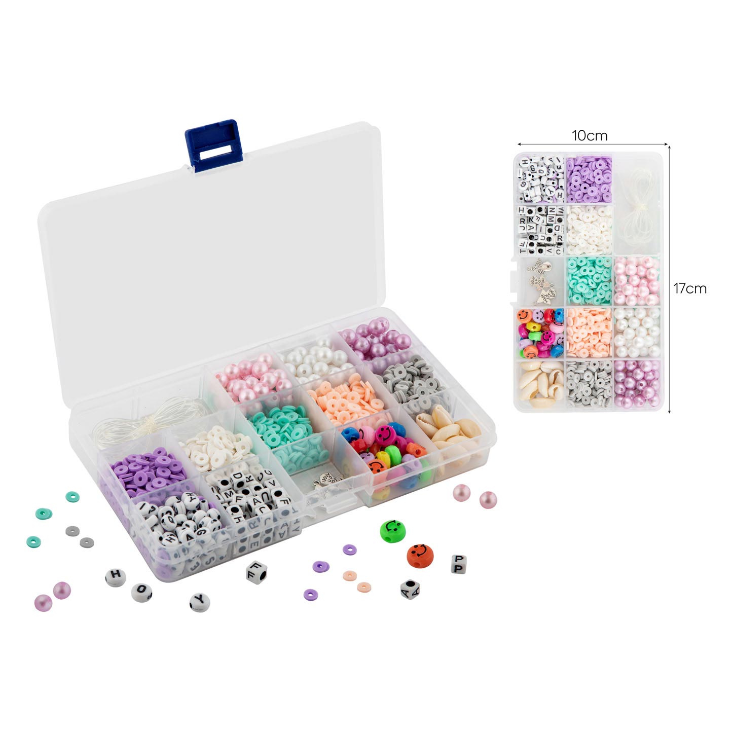 Grafix Beadsets Perlen in einer Schachtel, 12 Sets Perlen