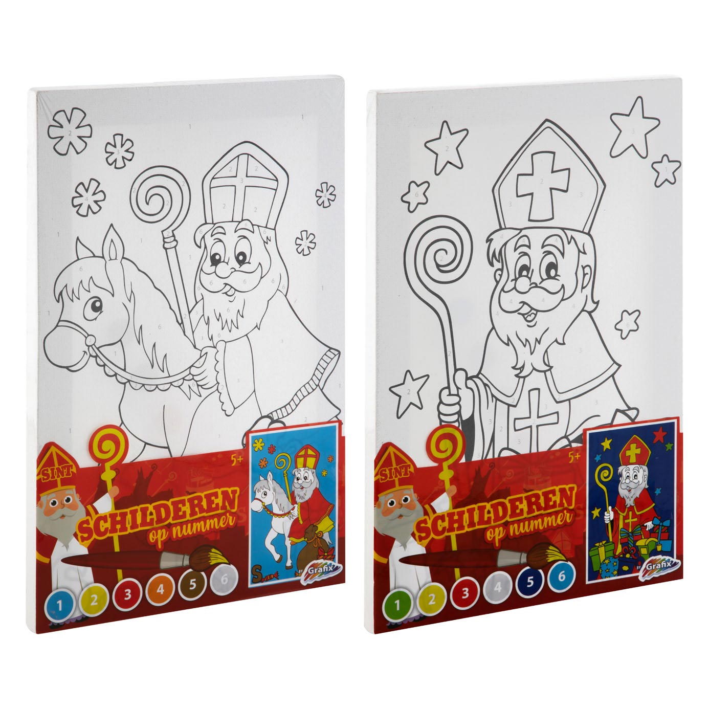 Grafix sint canvas schilderen op nummer