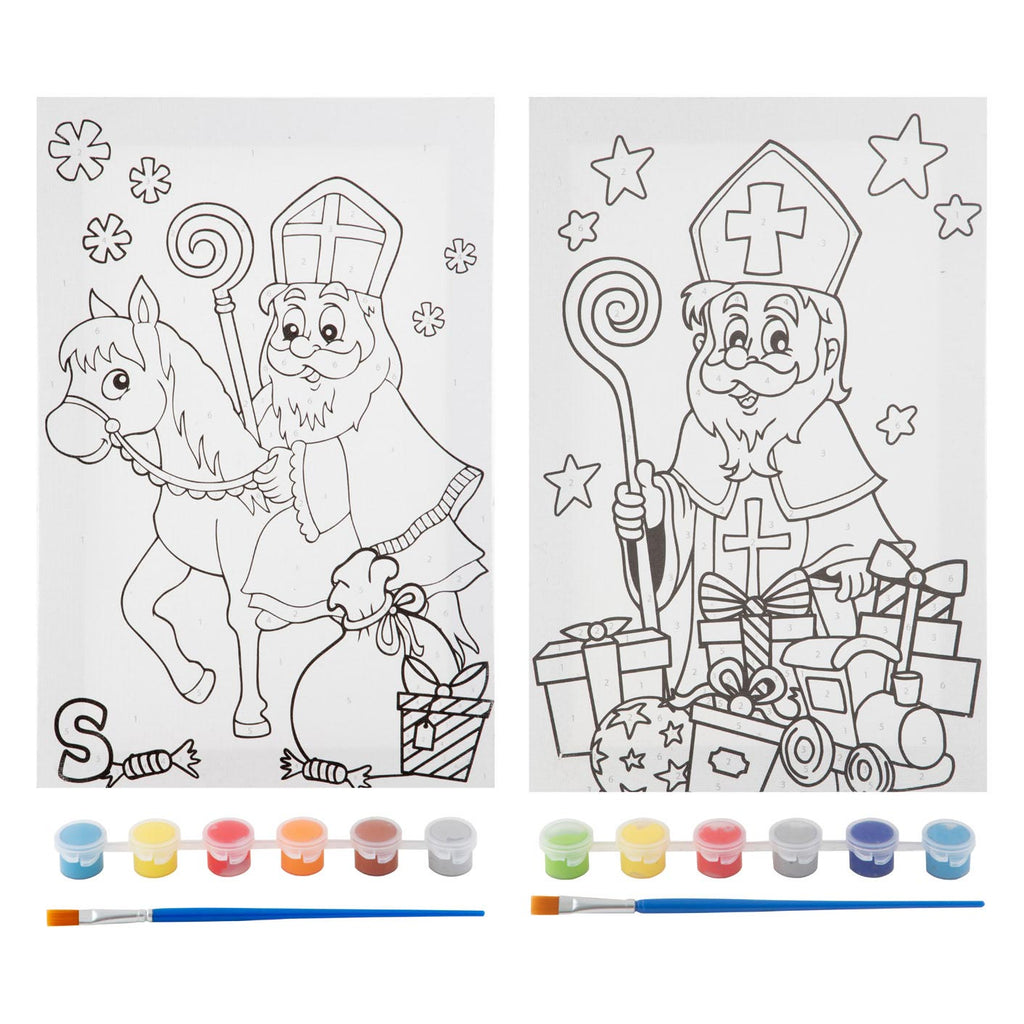 Grafix sint canvas schilderen op nummer