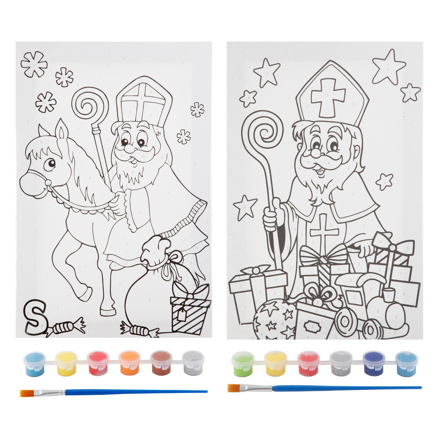 Grafix sint canvas schilderen op nummer
