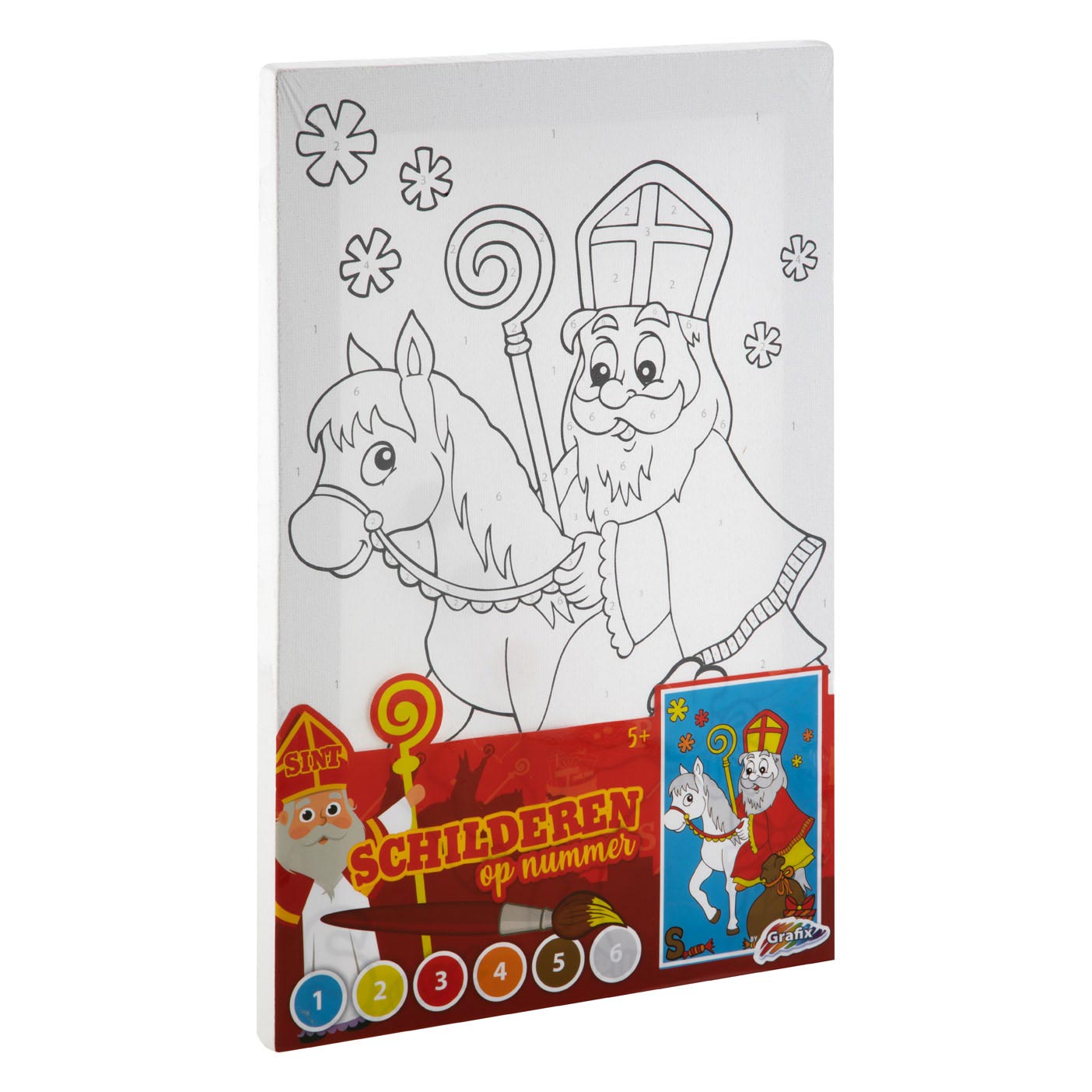 Grafix sint canvas schilderen op nummer