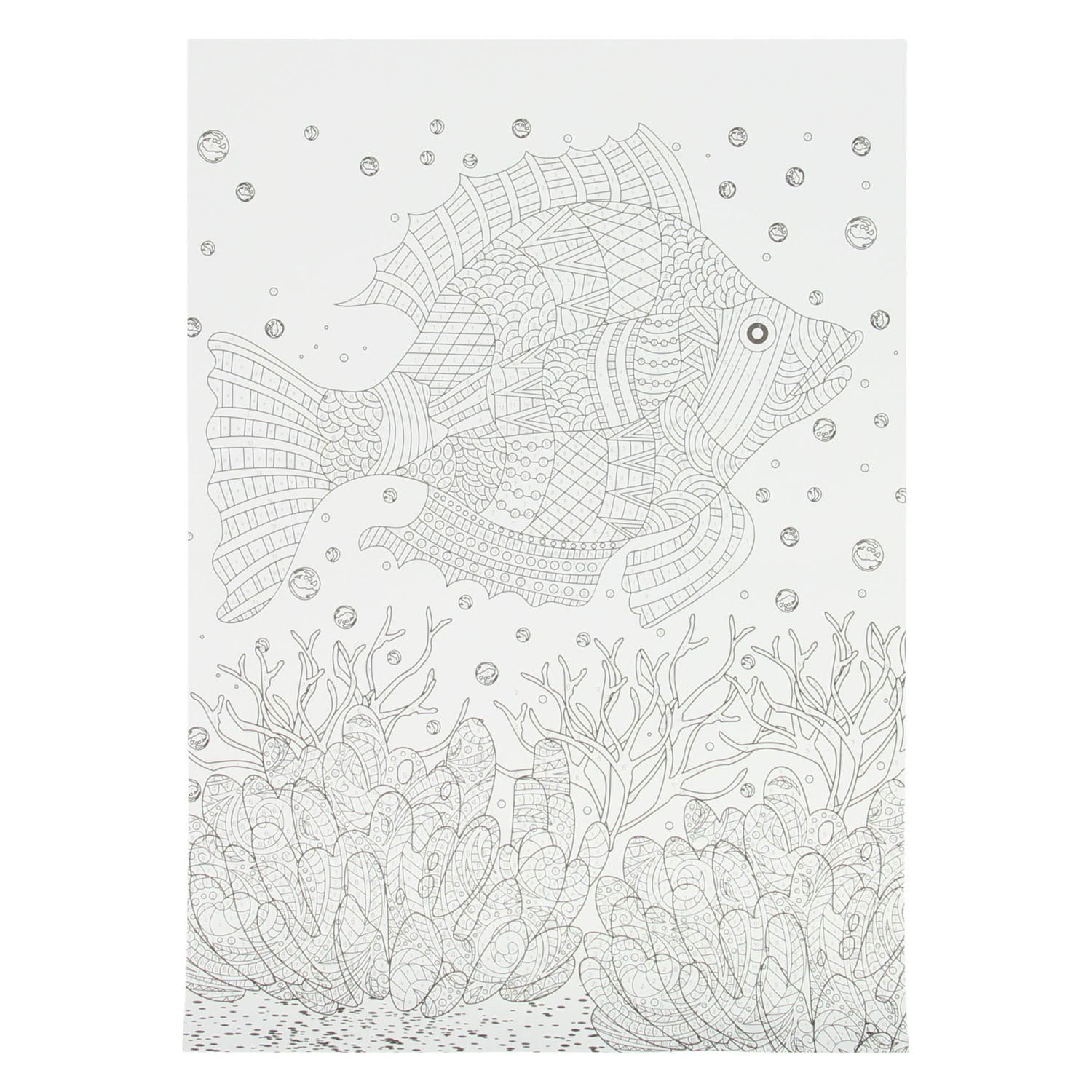 Creative craft group kleuren op nummer met 5 kleurpotloden