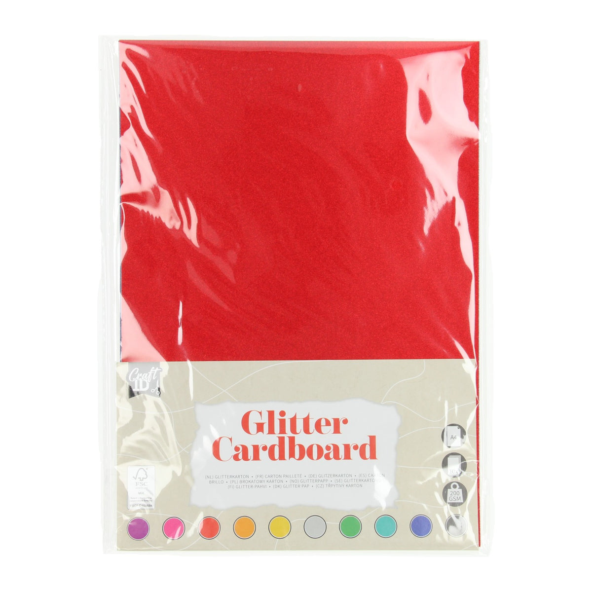 Creative Craft Group Glitzerkarton A4, 10 Blatt