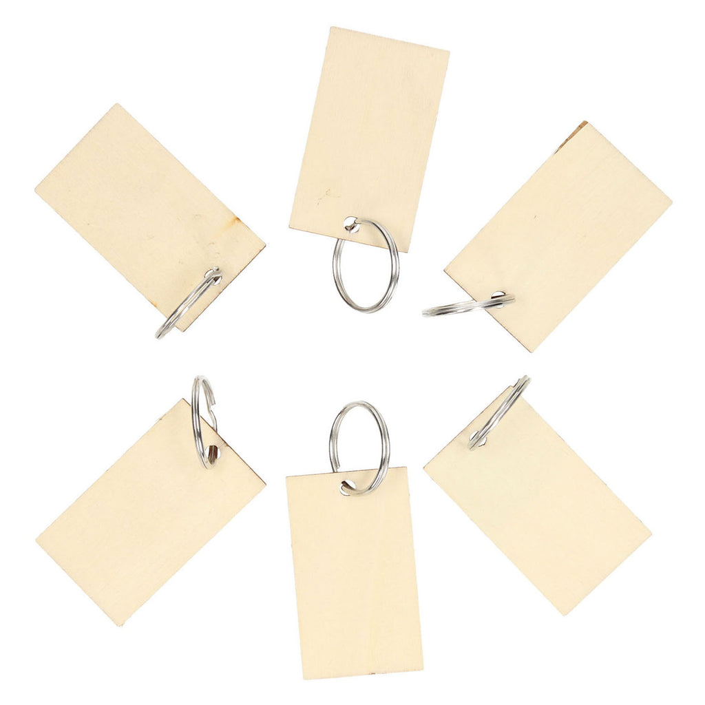 Lobbes houten sleutelhangers, 6st.