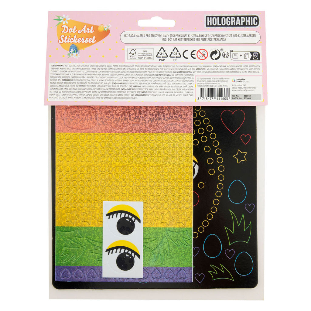 Grafix Oster-Hologramm-Punktkunst-Set, 22 x 18 cm