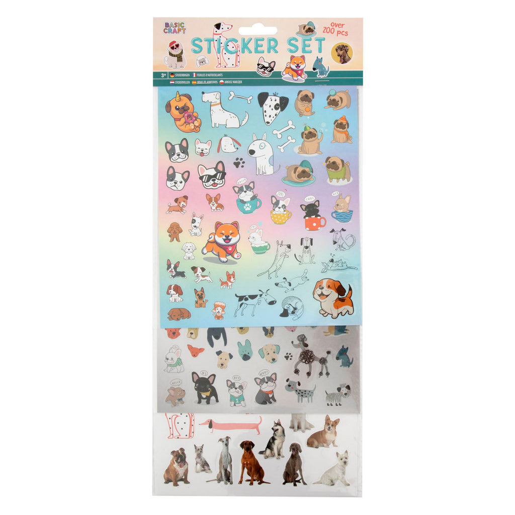 Kreatives Bastelset „Hunde“ mit Aufklebern, 100 Stück.