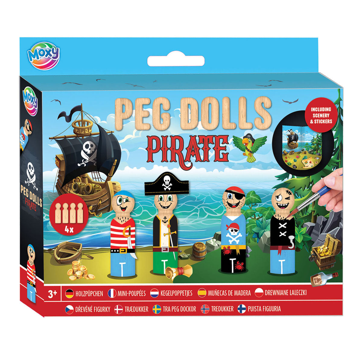 Bastelset „Pirat“ aus Holzkegeln von Creative Craft Group