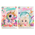 Kreative Bastelgruppe Glitzer-Mal- und Stickerbuch Einhorn Meerjungfrau