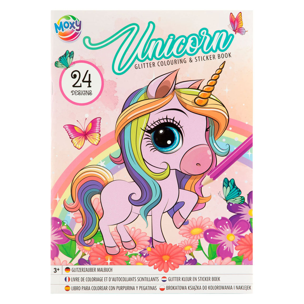 Grafix a4 glitter kleur- en sticker boek