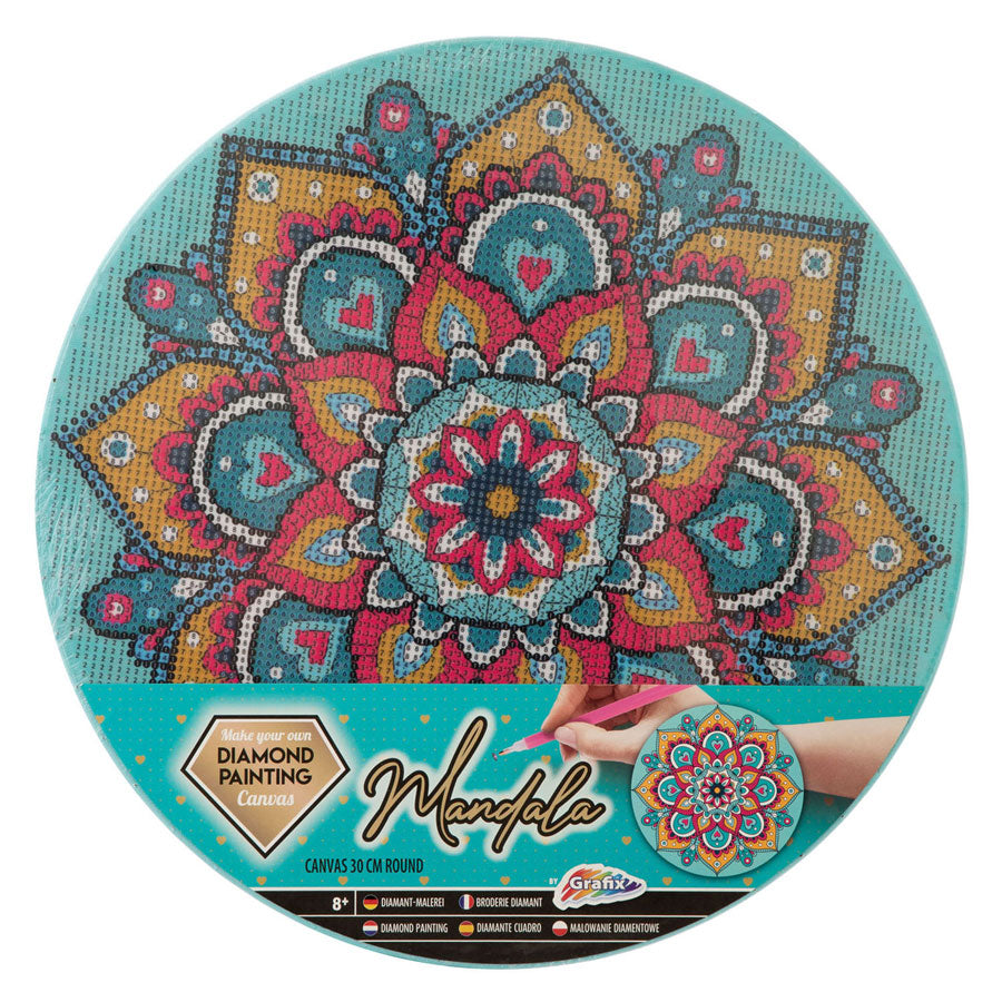 Creative Craft Group Diamantmalerei Mandala Leinwand, 30 cm