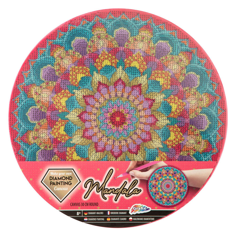 Creative Craft Group Diamantmalerei Mandala Leinwand, 30 cm