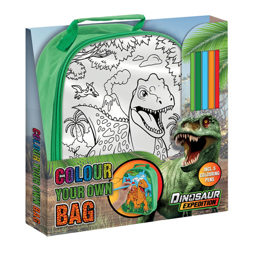 Creative craft group dino kleur je eigen tas met stiften