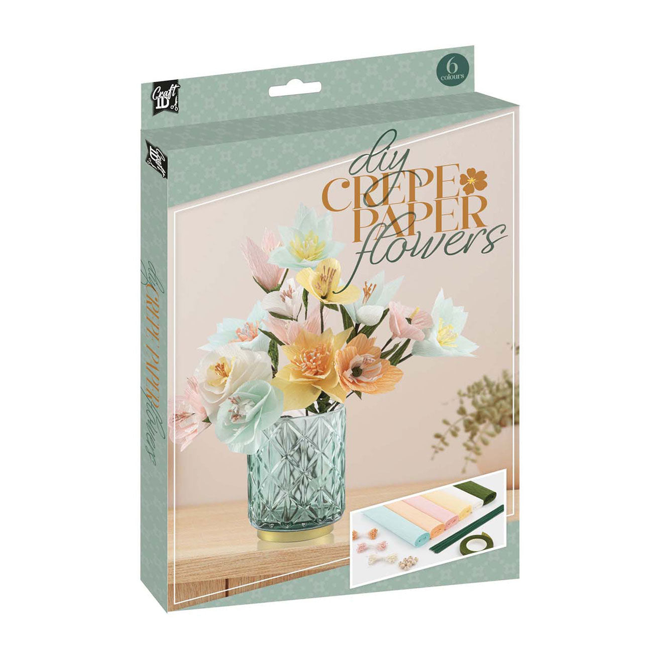 Craft id crepe knutsel bloemen