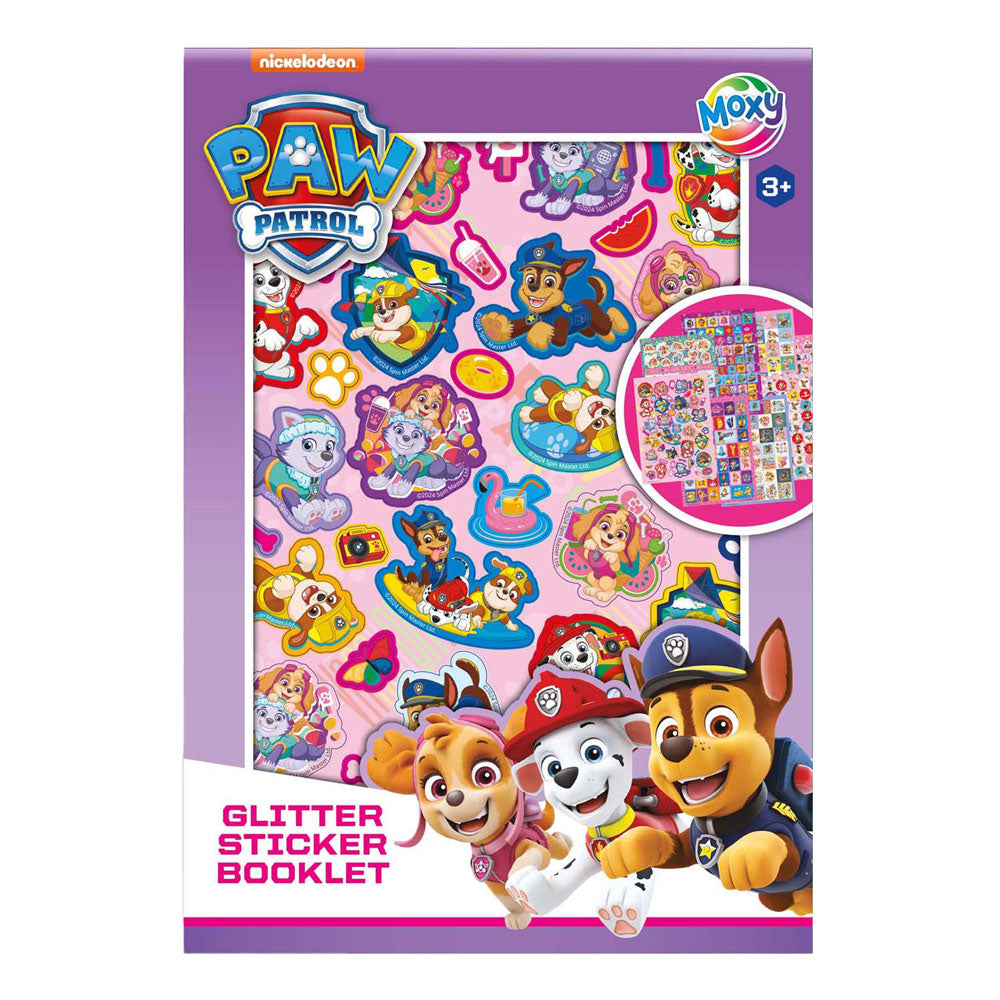 Moxy paw patrol glitter stickerboek - a5
