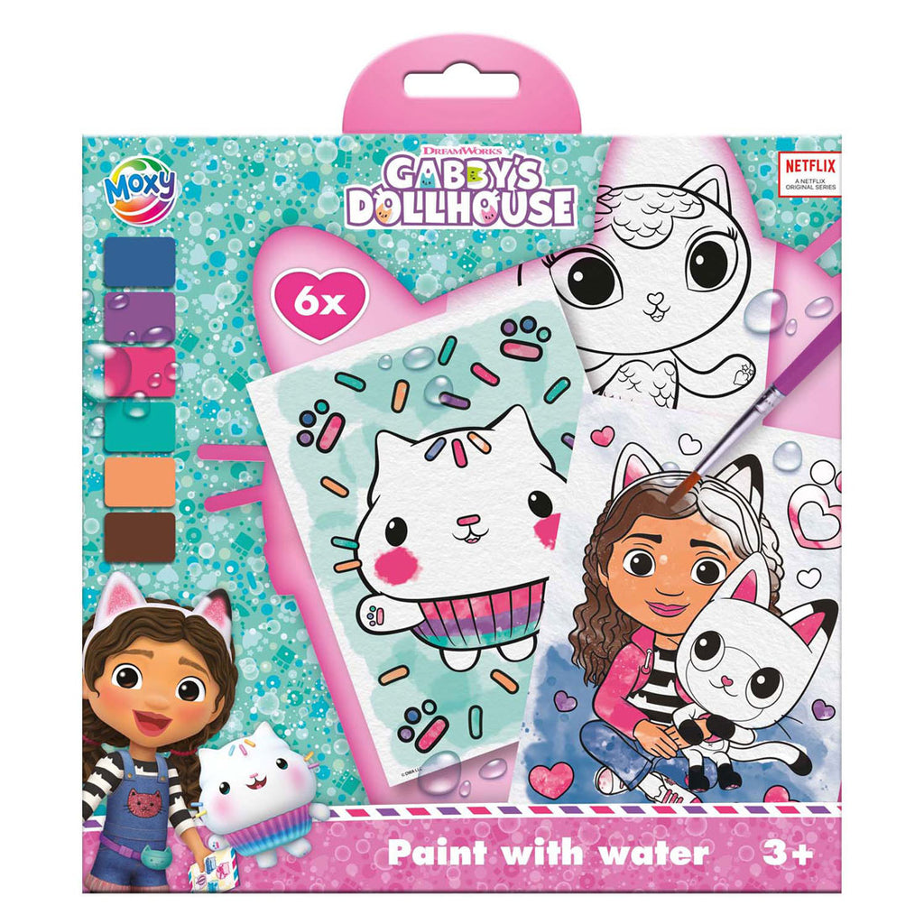 Kreatives Bastelset „Malen mit Wasser: Gabbys Puppenhaus“, 7-teilig.