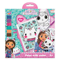 Kreatives Bastelset „Malen mit Wasser: Gabbys Puppenhaus“, 7-teilig.