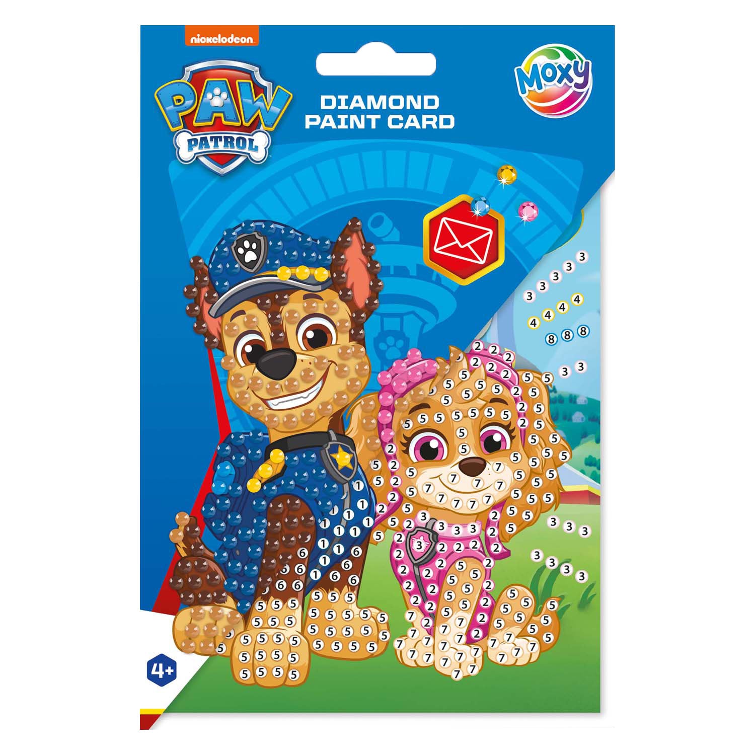 Moxy paw patrol diamond painting kaart