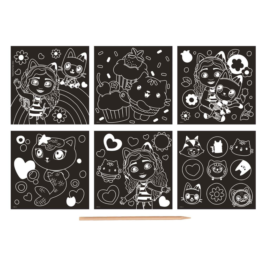 Moxy Rubbelkarten Gabbys Puppenhaus-Set, 7-teilig.