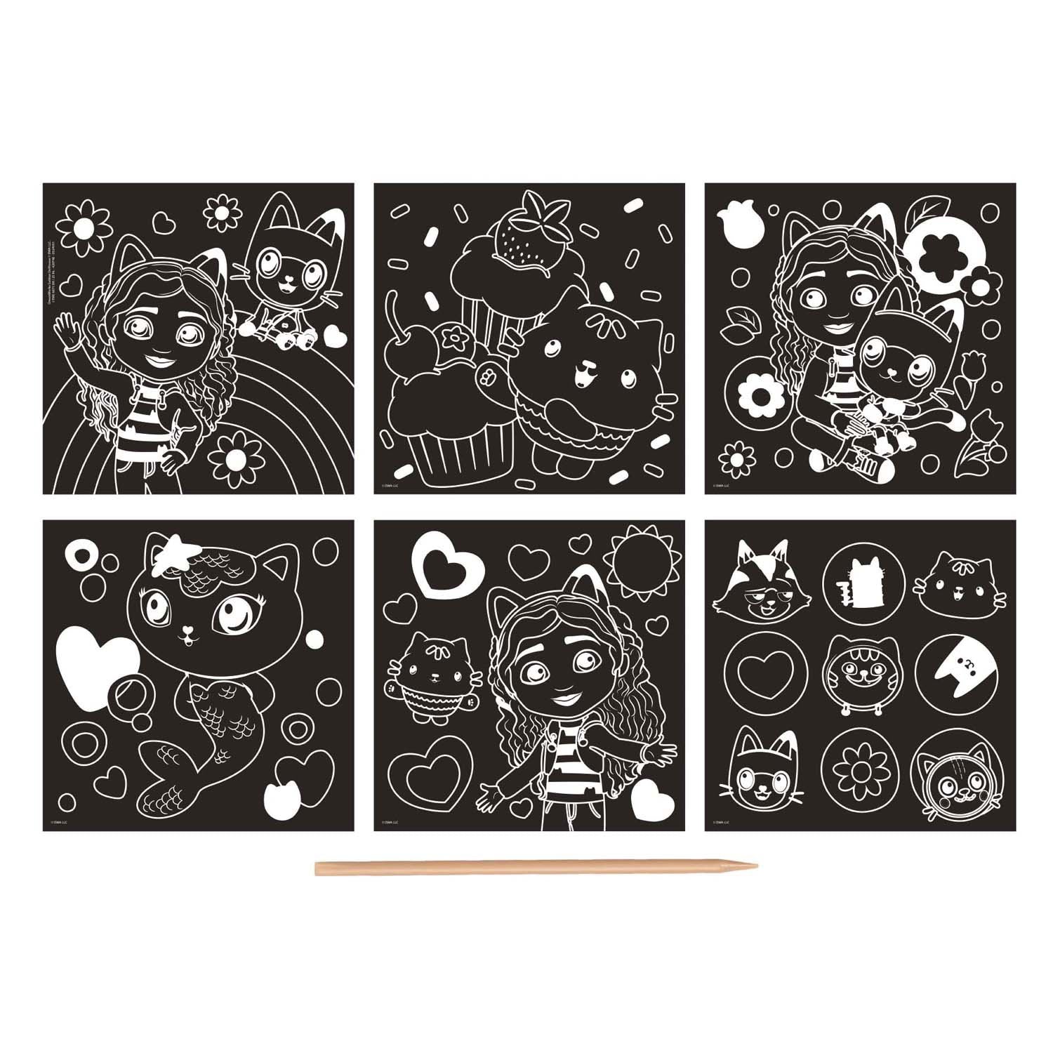 Moxy Rubbelkarten Gabbys Puppenhaus-Set, 7-teilig.