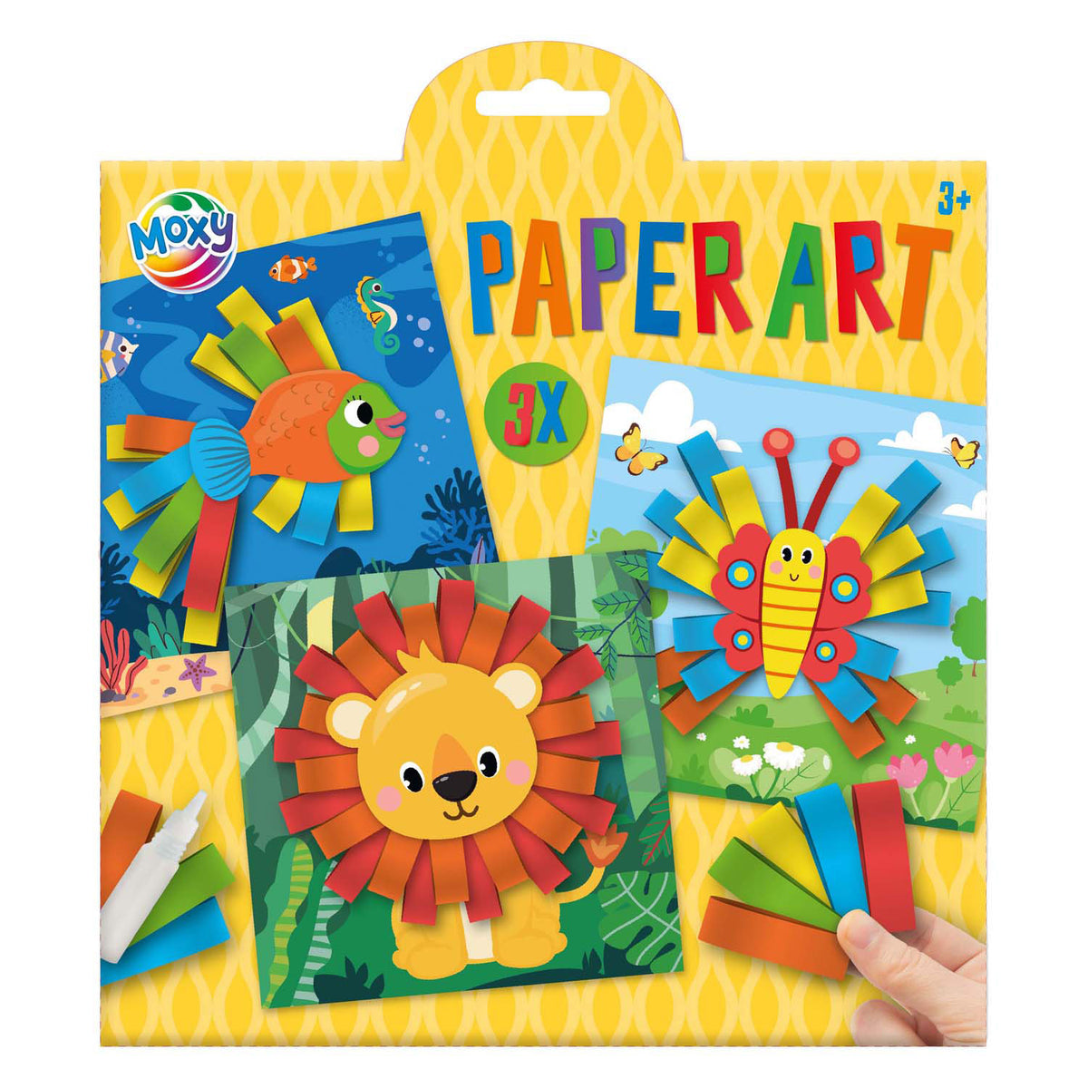 Kreatives Bastelset mit Papiertieren, 3er-Set
