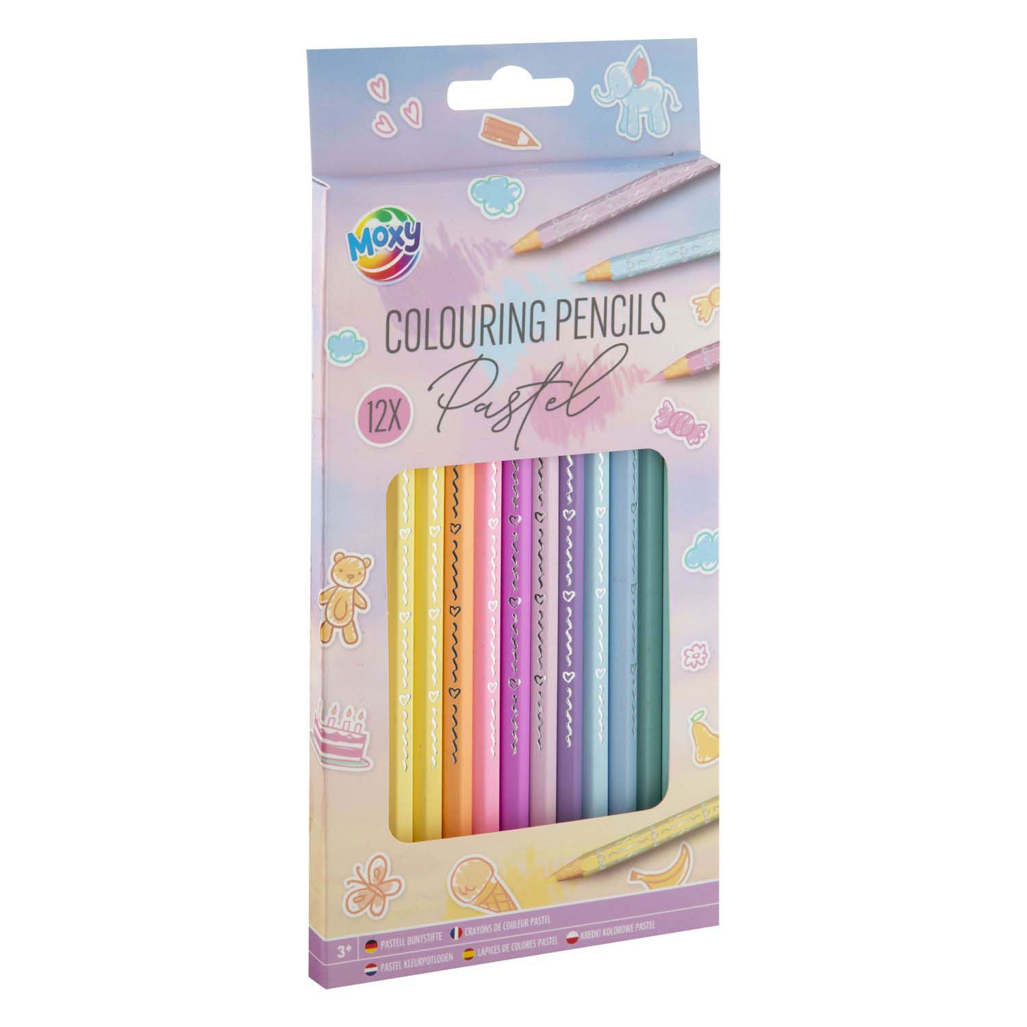 Moxy pastel kleurpotlodenset 12-delig