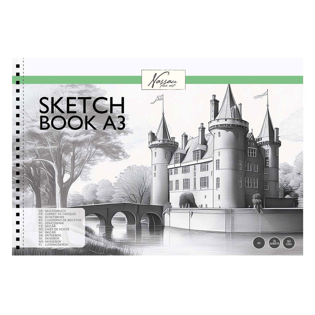 Creative Craft Group Skizzenbuch A3 mit Abreißlinie, 130 Gramm