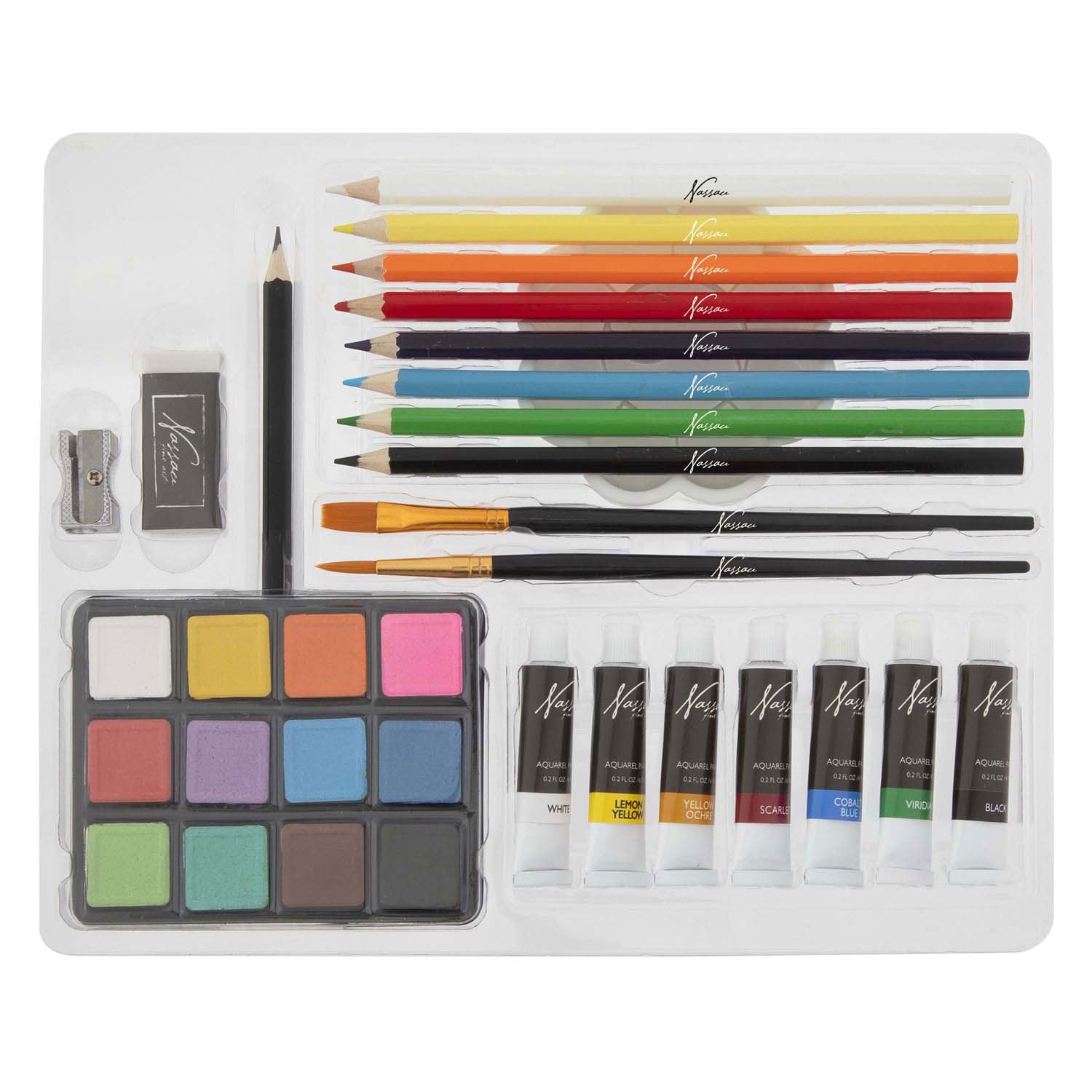 Creative Craft Group Aquarellfarben- und Zeichenset, 34-teilig.
