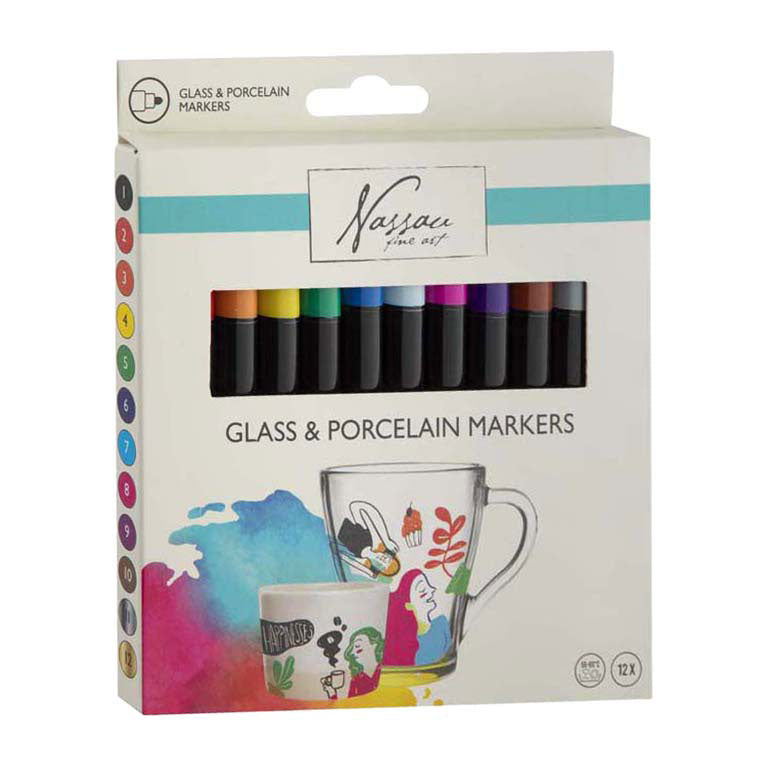 Creative Craft Group Nassau Glasporzellan-Marker - 12 Stück.