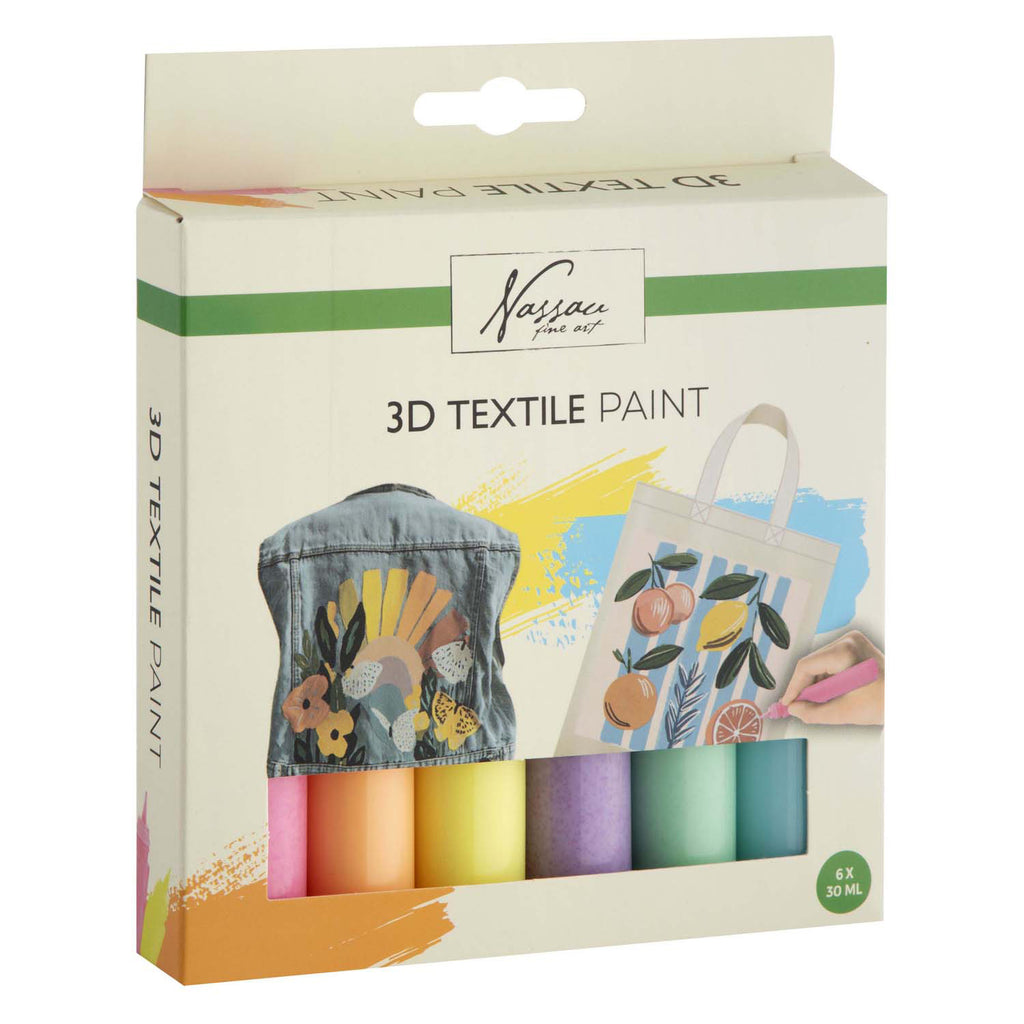 Creative Craft Group Nassau 3D Textilfarben-Set - 6-teilig.