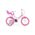 Dino bikes dino meisjesfiets little heart 16 inchâ wit roze