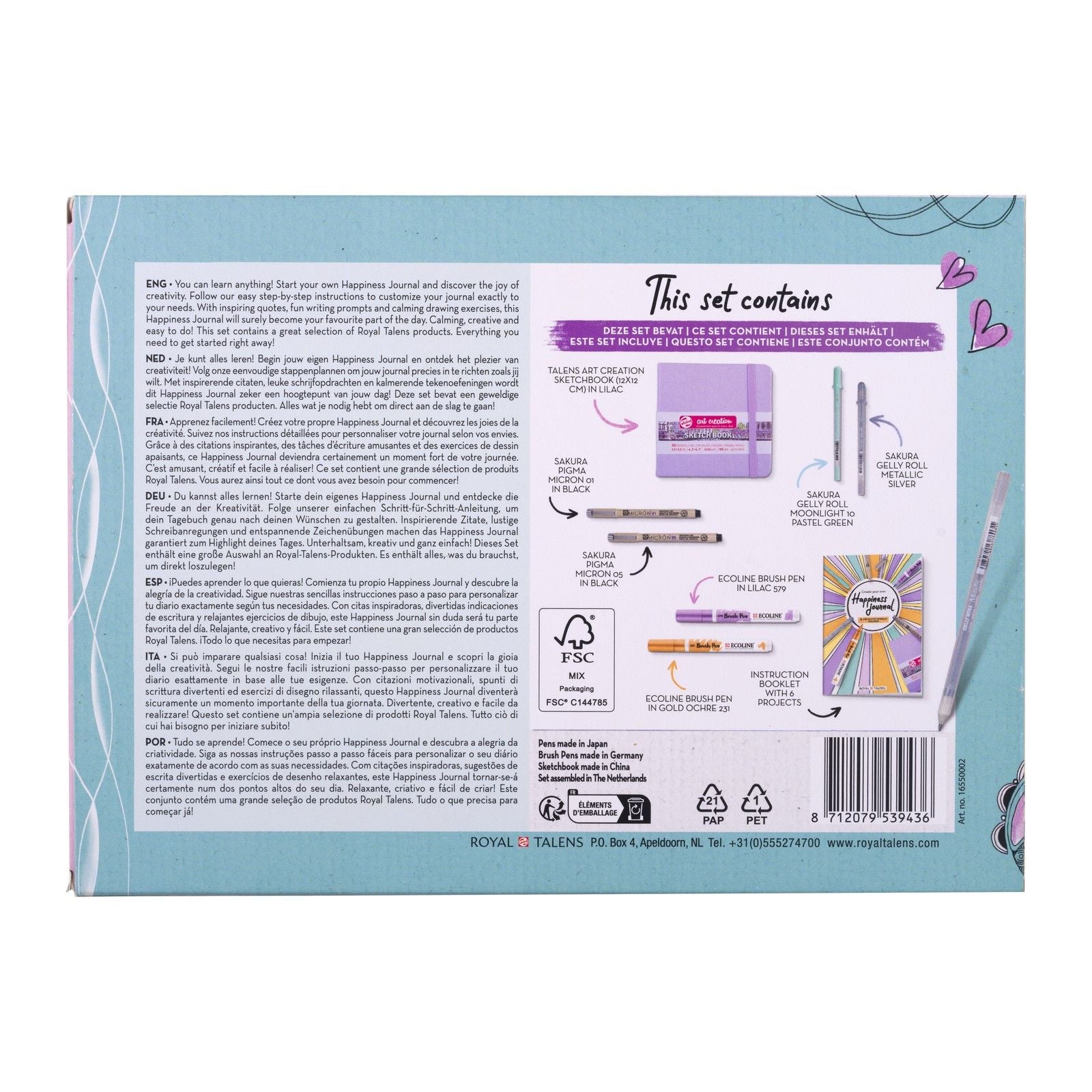 Talens happiness journal set