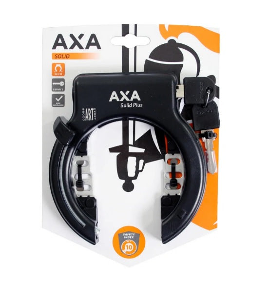Axa ringslot solid plus zwart (kaart)
