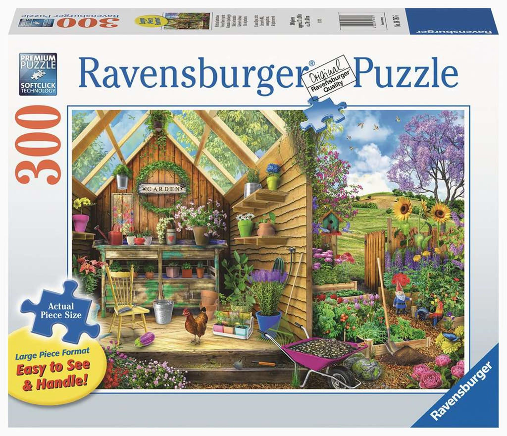 Ravensburger Puzzledose im Gartenhäuschen, 300 Teile.