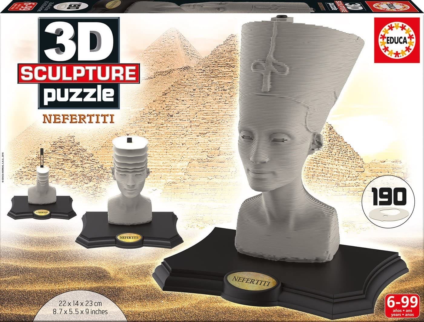 Van der Doelen 3D-Skulpturenpuzzle von Nefertiti 190 Teile