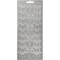 Stickers, kruis, vel 10x23 cm, zilver, 1 vel