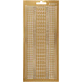 Stickers, randen, vel 10x23 cm, goud, 1 vel