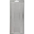Stickers, randen, vel 10x23 cm, zilver, 1 vel