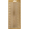 Stickers, randen, vel 10x23 cm, goud, 1 vel