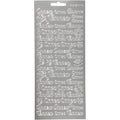 Stickers, onnea, vel 10x23 cm, zilver, 1 vel