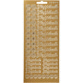 Stickers, ylioppilaalle, vel 10x23 cm, goud, 1 vel