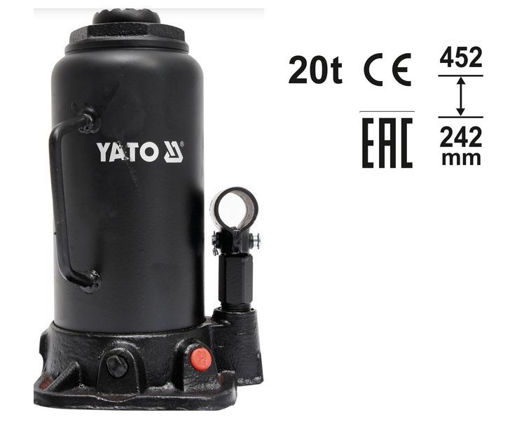 Yato hydraulische zuigerhendel sł. 20t 242-452mm.
