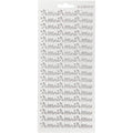 Stickers, kiitos, vel 10x23 cm, zilver, 1 vel