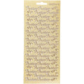 Stickers, kutsu, vel 10x23 cm, goud, 1 vel