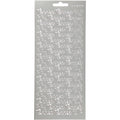 Stickers, onnea, vel 10x23 cm, zilver, 1 vel