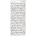 Stickers, onnea, vel 10x23 cm, zilver, 1 vel