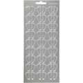 Stickers, voeten, vel 10x23 cm, zilver, 1 vel